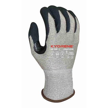Kyorene Cut Resistant Gloves, Cut Level A3 , HCT MicroFoam Nitrile Palm , L 12 PK 00-300 (L)